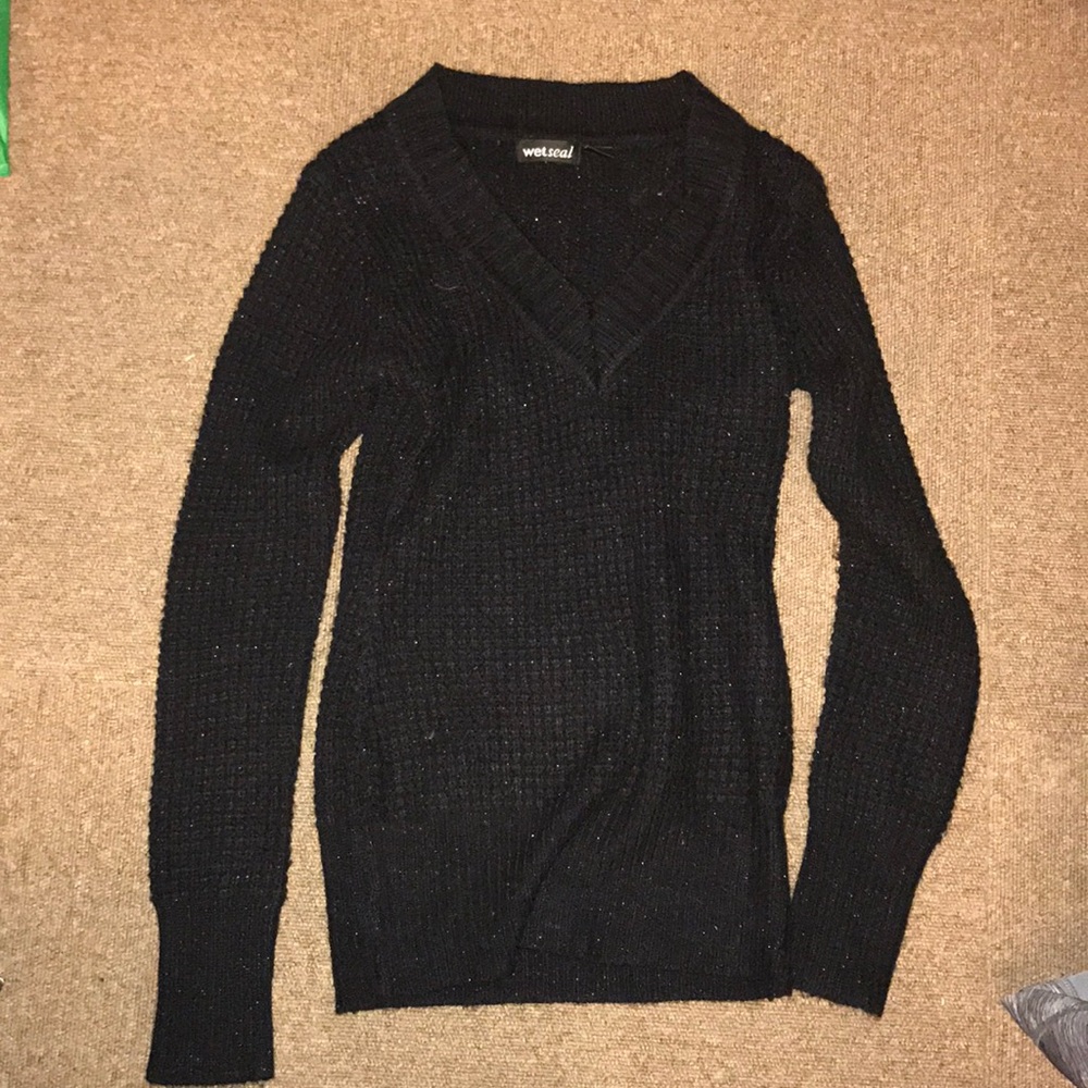 Black Sweater with Glitter